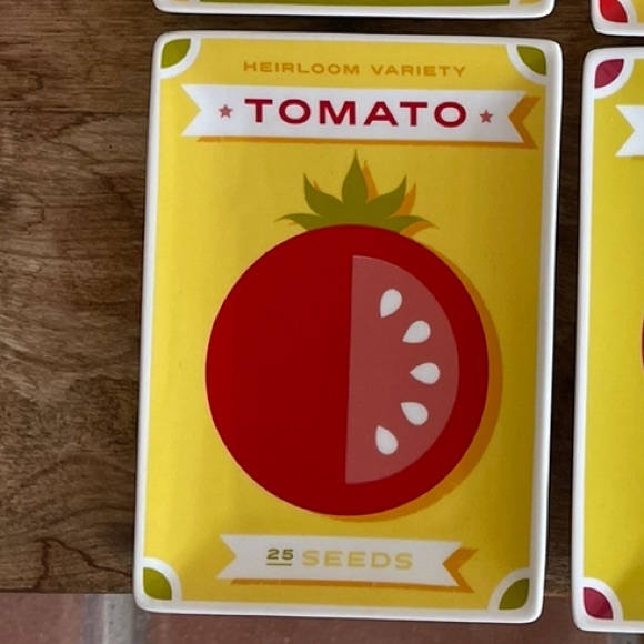 CRATE & BARREL 6 Small Plates for Gourmet Dishes Vegetables Fruits Picture Nice! - Picture 6 of 11